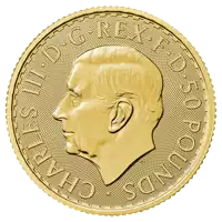 Britannia 1/2 uncji 2023 Król Karol III - złota moneta