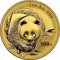 Chińska Panda 1 uncja 2003 awers