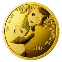 Chińska Panda 15 gramów 2023 - złota moneta