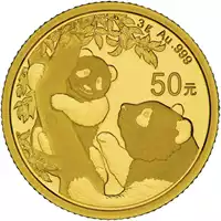 Chińska Panda 3 gramy 2021 - złota moneta