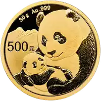 Chińska Panda 30 gramów - złota moneta