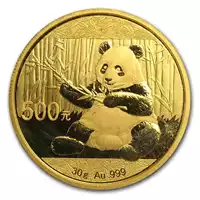 Chińska Panda 30 gramów 2017 rewers