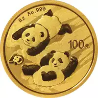 Chińska Panda 8 gramów 2022 awers