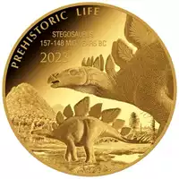 Congo Prehistoric Life - Stegosaurus 0,5 grama 2023 złota moneta rewers