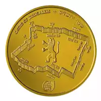 Damascus Gate 1 uncja 2018 Proof - złota moneta