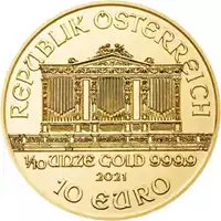 Filharmonicy Wiedeńscy 1/10 uncji 2021 - złota moneta