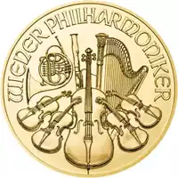 Filharmonicy Wiedeńscy 1/10 uncji 2021 - złota moneta