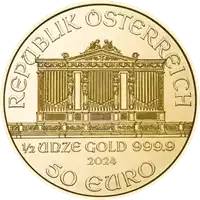 Filharmonicy Wiedeńscy 1/2 uncji 2024 - złota moneta