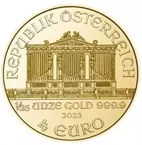 Filharmonicy Wiedeńscy 1/25 uncji 2023 - złota moneta