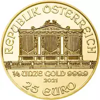 Filharmonicy Wiedeńscy 1/4 uncji 2021 - złota moneta
