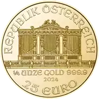 Filharmonicy Wiedeńscy 1/4 uncji 2024 - złota moneta
