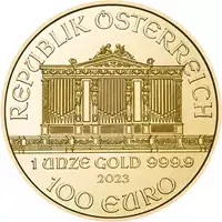 Filharmonicy Wiedeńscy 1 uncja 2023 - złota moneta