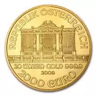 Filharmonicy Wiedeńscy 20 uncji 2009 złota moneta awers