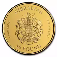 Gibraltar: Lady Justice 1 uncja 2023 - złota moneta