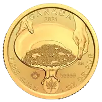 Gorączka Złota Klondike 1 uncja 2021 - złota moneta