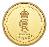 His Majesty King Charles III Royal Cypher 200 CAD 2023 Proof - złota moneta
