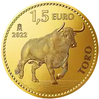 Hiszpański Byk 1 uncja 2022 Proof - złota moneta