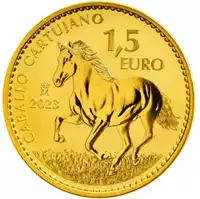 Hiszpański Koń 1 uncja złota moneta rewers