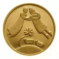Jacob and Rachel 10 NIS 2003 Proof - złota moneta
