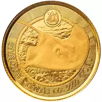 Kajmany: Stingray 1/10 uncji 2023 Prooflike - złota moneta
