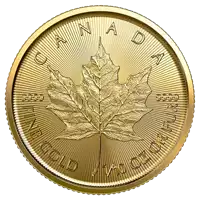 Kanadyjski Liść Klonowy 1/10 uncji 2021 rewers