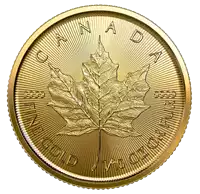 Kanadyjski Liść Klonowy 1/10 uncji 2022 Congratulations złota moneta rewers
