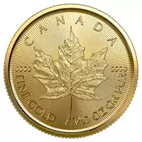 Kanadyjski Liść Klonowy 1/10 uncji 2023 rewers