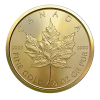 Kanadyjski Liść Klonowy 1/2 uncji 2021 rewers