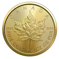 Kanadyjski Liść Klonowy 1/2 uncji rewers