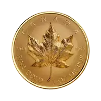 Kanadyjski Liść Klonowy 1 uncja 2022 Proof Ultra High Relief złota moneta rewers