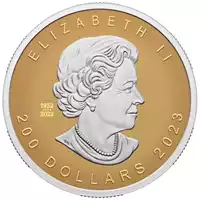 Kanadyjski Liść Klonowy 1 uncja 2023 Proof Ultra High Relief złota moneta awers