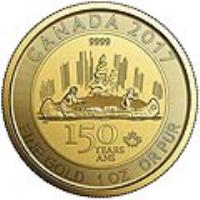 Kanadyjski Voyageur 1 uncja 2017 - złota moneta