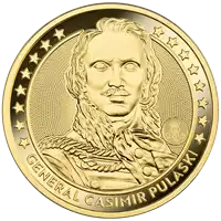 Kazimierz Pułaski: 10 Dukatów 1 uncja 2024 - złota moneta