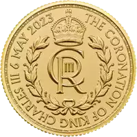 Koronacja Jego Królewskiej Mości Króla Karola III 1/4 uncji 2023 złota moneta rewers