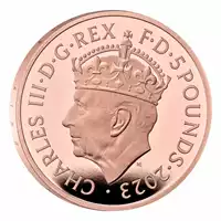 Koronacja Jego Królewskiej Mości Króla Karola III 5 funtów 2023 Proof awers