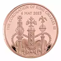 Koronacja Jego Królewskiej Mości Króla Karola III 5 funtów 2023 Proof rewers