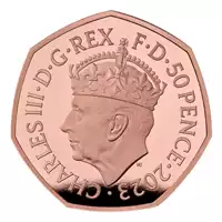 Koronacja Jego Królewskiej Mości Króla Karola III 50p 2023 Proof - złota moneta