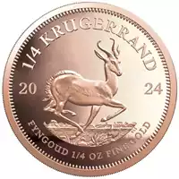 Krugerrand 1/4 uncji 2024 Proof złota moneta rewers