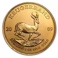 Krugerrand 1 uncja 2009 złota moneta rewers