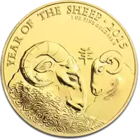 Lunar: Rok Kozy 1 uncja 2015 UK - złota moneta