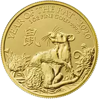 Lunar: Rok Szczura 1 uncja 2020 UK - złota moneta