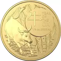 Lunar: Rok Wołu 2021 1/4 uncji RAM - złota moneta