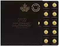 Maplegram Kanadyjski Liść Klonowy 25x1 gram 2022 - złota moneta