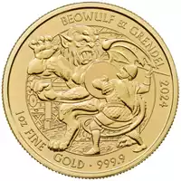 Mity i Legendy: Beowulf and Grendel 1 uncja 2024 - złota moneta