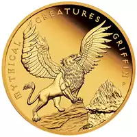 Mityczne Stworzenia Gryf 5 uncji 2022 - złota moneta