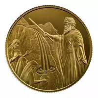 Mojżesz i Skała 10 NIS 2022 Proof - złota moneta