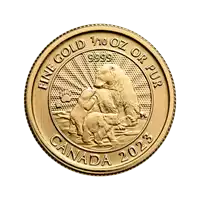 Niedźwiedź Polarny 1/10 uncji 2023 - złota moneta