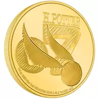 Niue Harry Potter Classic - Golden Snitch 1/4 uncji 2022 Proof złota moneta rewers