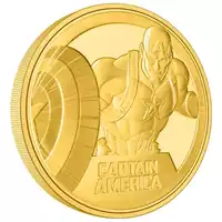 Niue: Marvel - Captain America 1/4 uncji 2023 Proof - złota moneta