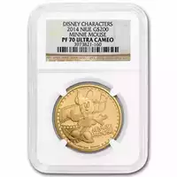 Niue: Minnie Mouse 1 uncja Złota 2014 Proof NGC PF70 Ultra Cameo - złota moneta